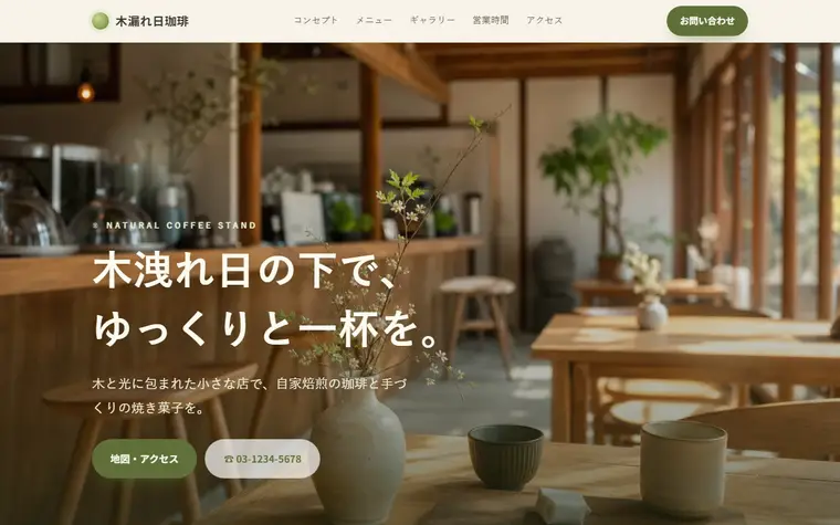 デザイン「木漏れ日」の見本